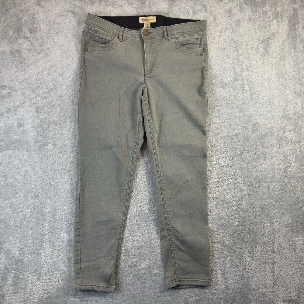 Democracy Jeans Womens 12 Khaki Ab Technology Denim Pockets Stretch Casual Pants